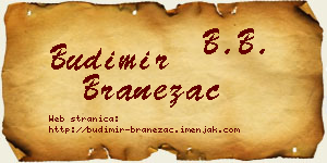 Budimir Branežac vizit kartica
